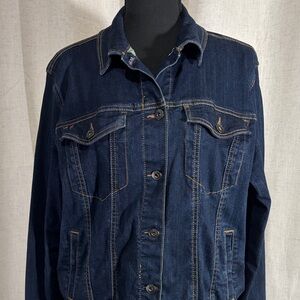 EV1 Women’s Denim Jacket with Plaid Lining
